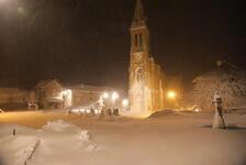 Place de l'église l'hiver - © ©jacquiermarielaurence