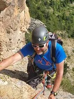 Grande Voie climbing lessons - Odile Martin Cocher - Aventure Verticale La Meije - © O.MartinCocher