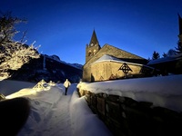 L'église de la Grave en hiver - © @marie poulet
