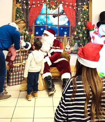 photo avec le Père-Noël - © E. Chéreau