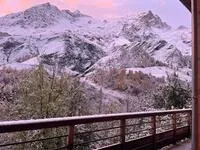 Vue du balcon, hiver - © Chalet Ecrin