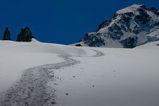 Trace menant au Refuge de l'Aigle - La Grave - © @AdrienMaffei