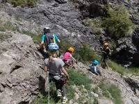 Toujours encordés, même à la descente - Via Cordata des Mines du Grand Clot - La Grave - © @OTlaMeije