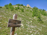 Signalétique en direction du lac des Partias - © Gabriel CHARLIER