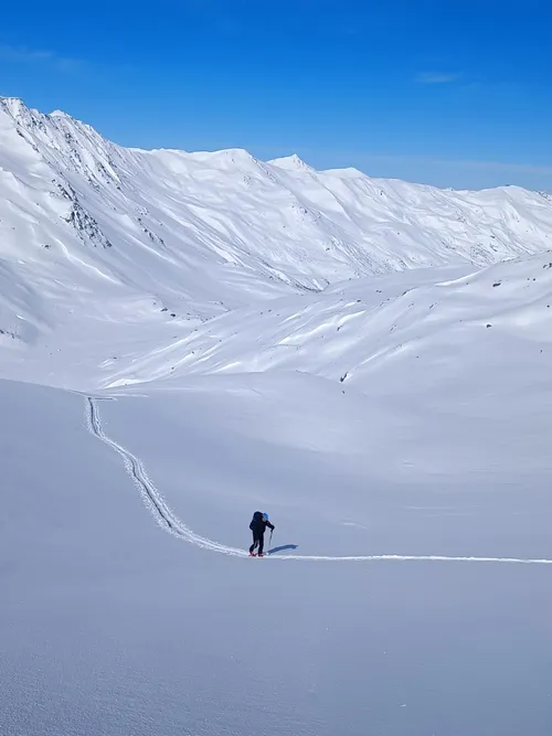 Ski touring with Alain Tallaron