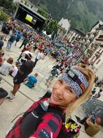 Moi en mode coureuse au Marathon du Mont Blanc - © Dans les Pas d'Hélène
