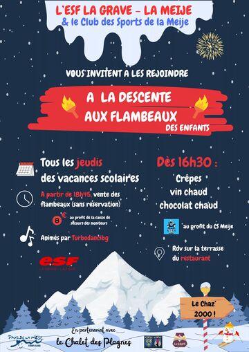 ESF Thursdays: torchlight descent_La Grave - © Descente aux flambeaux des enfants