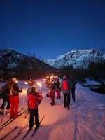 Flambeaux à skis - © S.Morattel