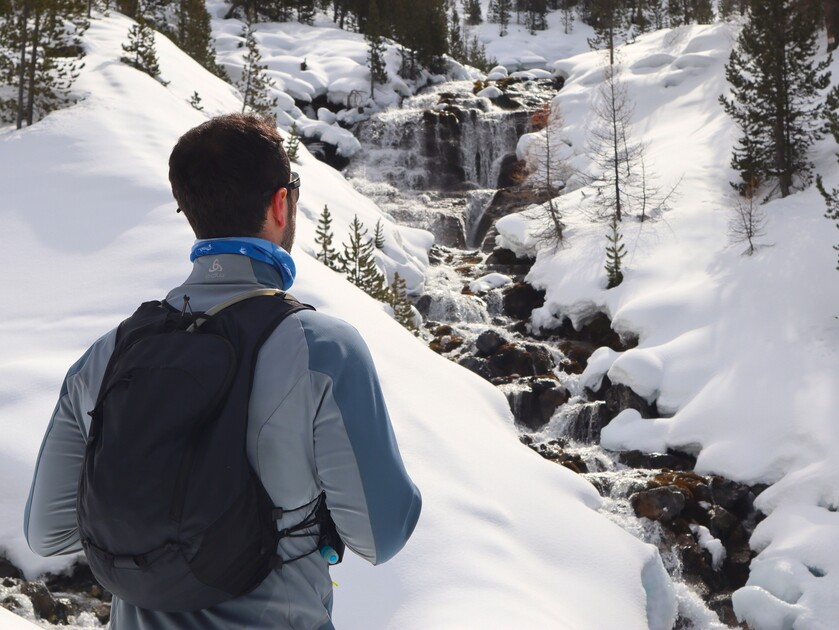 Panorama sur la cascade des Oules en hiver - © L.Chamerlat