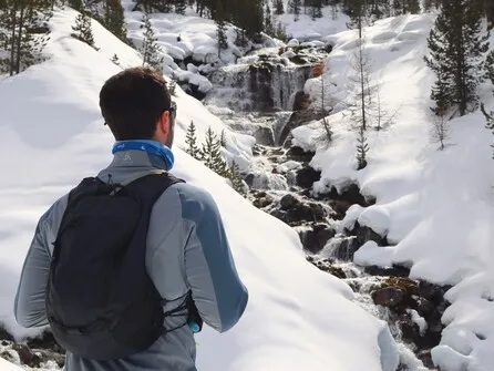 Les Oules on snowshoes