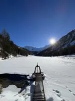Lac de l'Orceyrette en hiver - © L.Fine