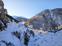 St Michel church and view of Cervières from the route - © S.Morattel