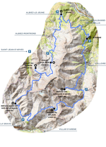 Aiguilles d'Arves tour map - © TAA