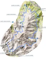 Carte du tour des Aiguilles d'Arves - © TAA