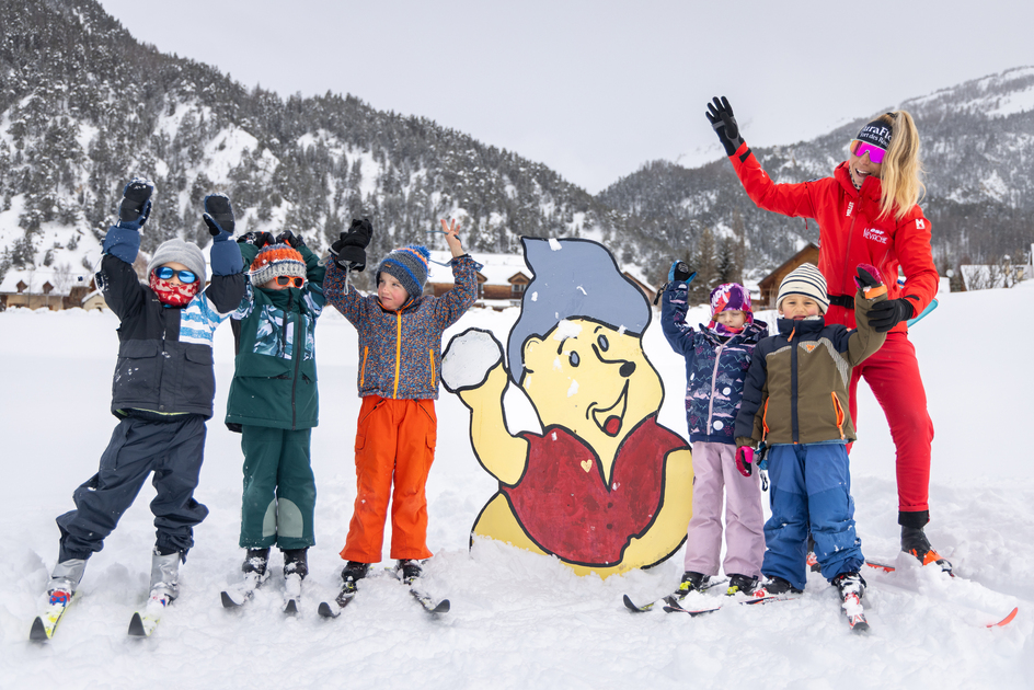 Cours de ski de fond pour enfant Team Winnie ESF Névache - © T.Blais