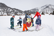 Cours de ski de fond pour enfant Team Winnie ESF Névache - © T.Blais
