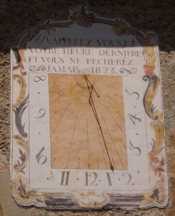 Orologio solare della chiesa di Plampinet - © Michel Lalos