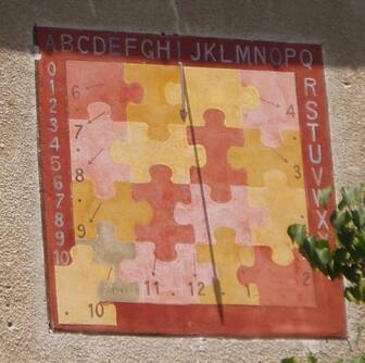 Sundial from the Névasport store, former school of Ville Haute