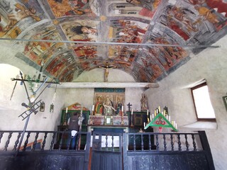 Mural on the interior vault of the Sainte-Lucie Chapel in the hamlet of Puy Chalvin - © S.Morattel