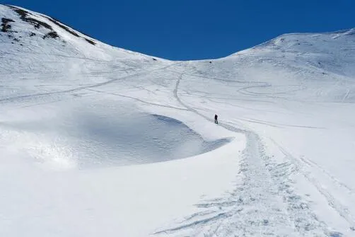 The Ourdeïs pass by ski touring