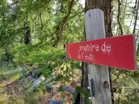 Un sentiero attraverso il bosco conduce al cimitero di Lariey. - © Laury Chamerlat/OTHV