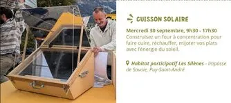 Cuisson solaire à Puy st André - Ateliers Low-Techs_Puy-Saint-André - © Cuisson solaire à Puy st André - Ateliers Low-Techs_Puy-Saint-André