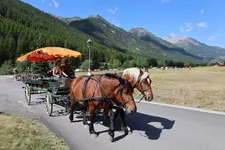 Départ de la balade en caleche à Roubion (Névache) - © L.Chamerlat