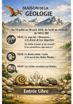 Affiche animations - © Maison de la Géologie