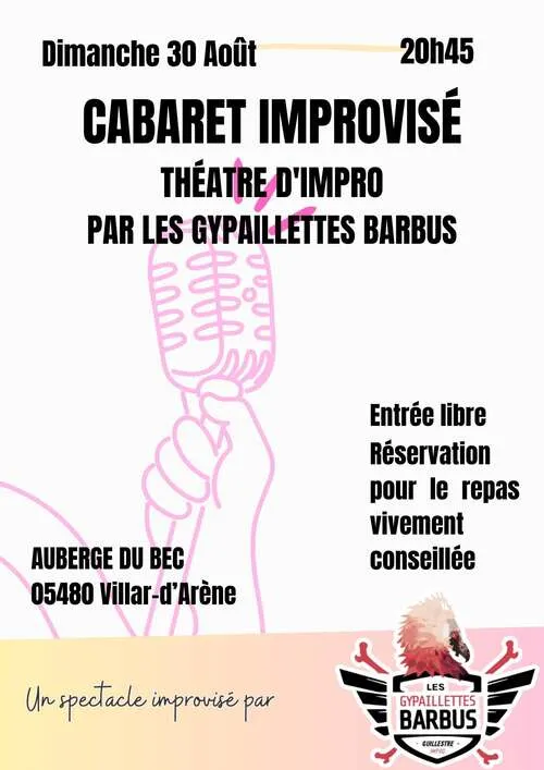 Théatre d'improvisation des Gypaillettes Barbus à L'Auberge du Bec