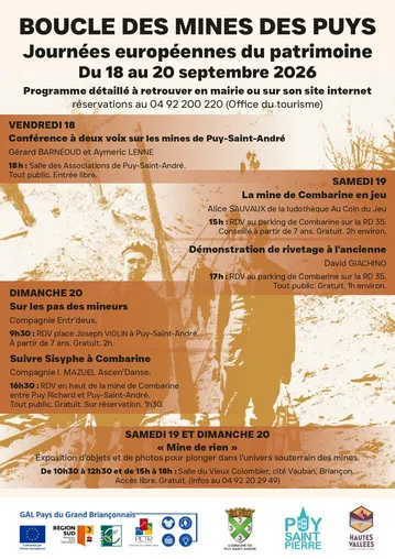 Journées Européenes du Patrimoine - Visite des mines paysannes de Puy Saint André_Puy-Saint-André