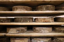 Les fromages à raclette affinent dans la ferme de Champs Longs - © L.Chamerlat