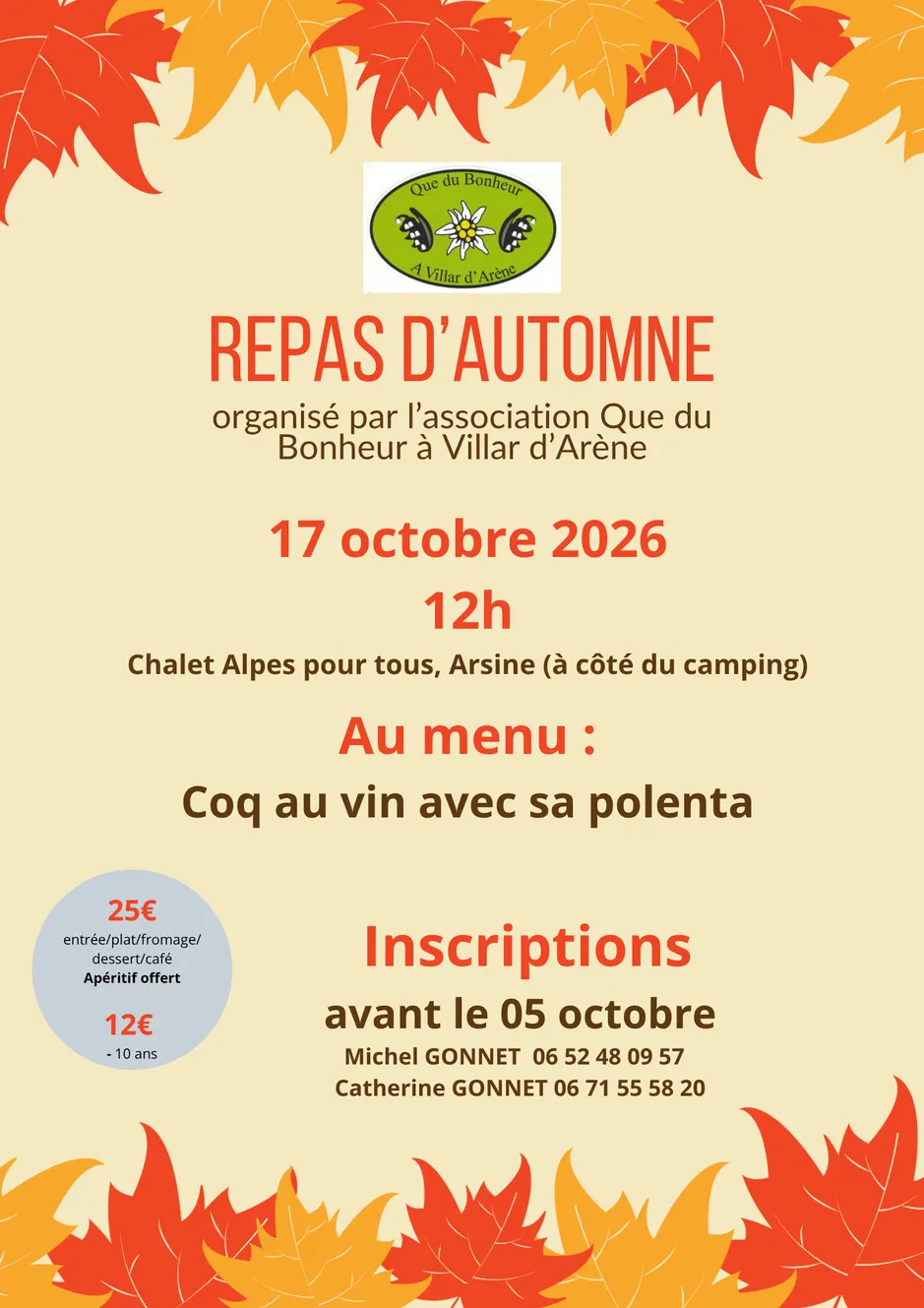affiche repas 2026