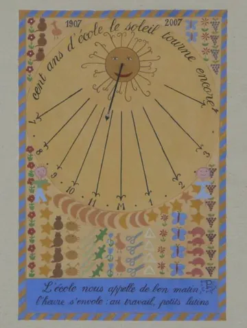 Cadran solaire de l'École - © michel.lalos.free.fr/