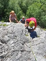 Petit Pilier by the waterfall with Aventure Verticale La Meije.O - © O.MartinCocher