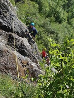 Petit Pilier by the waterfall with Aventure Verticale La Meije.O - © O.MartinCocher