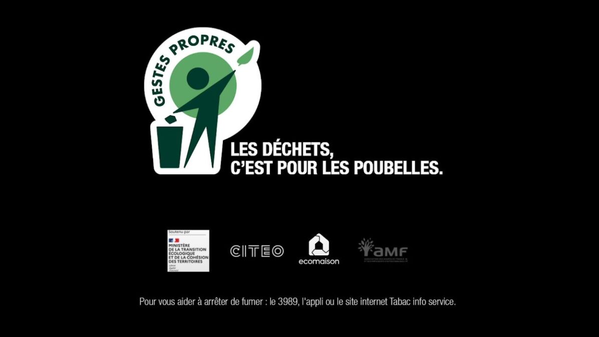 les déchets c'est pour les poubelles ©Gestes propres