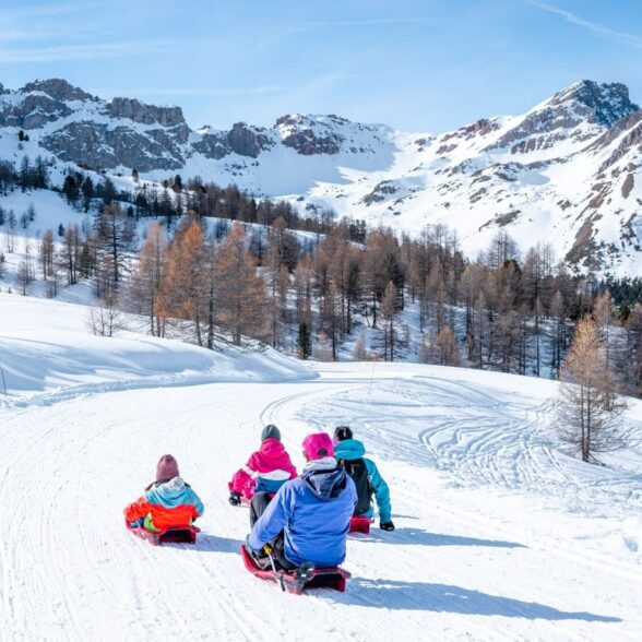 Hiver en Izoard - Famille - Luge - Alpes Photographies